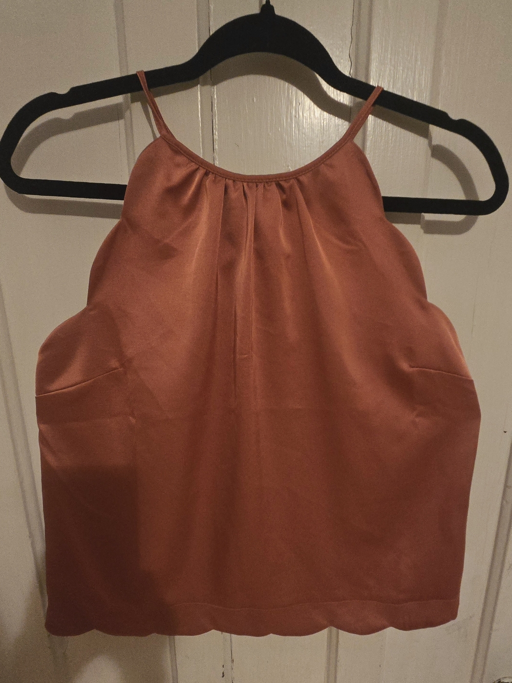 Women’s Rust Coral Pink Halter Shell Top